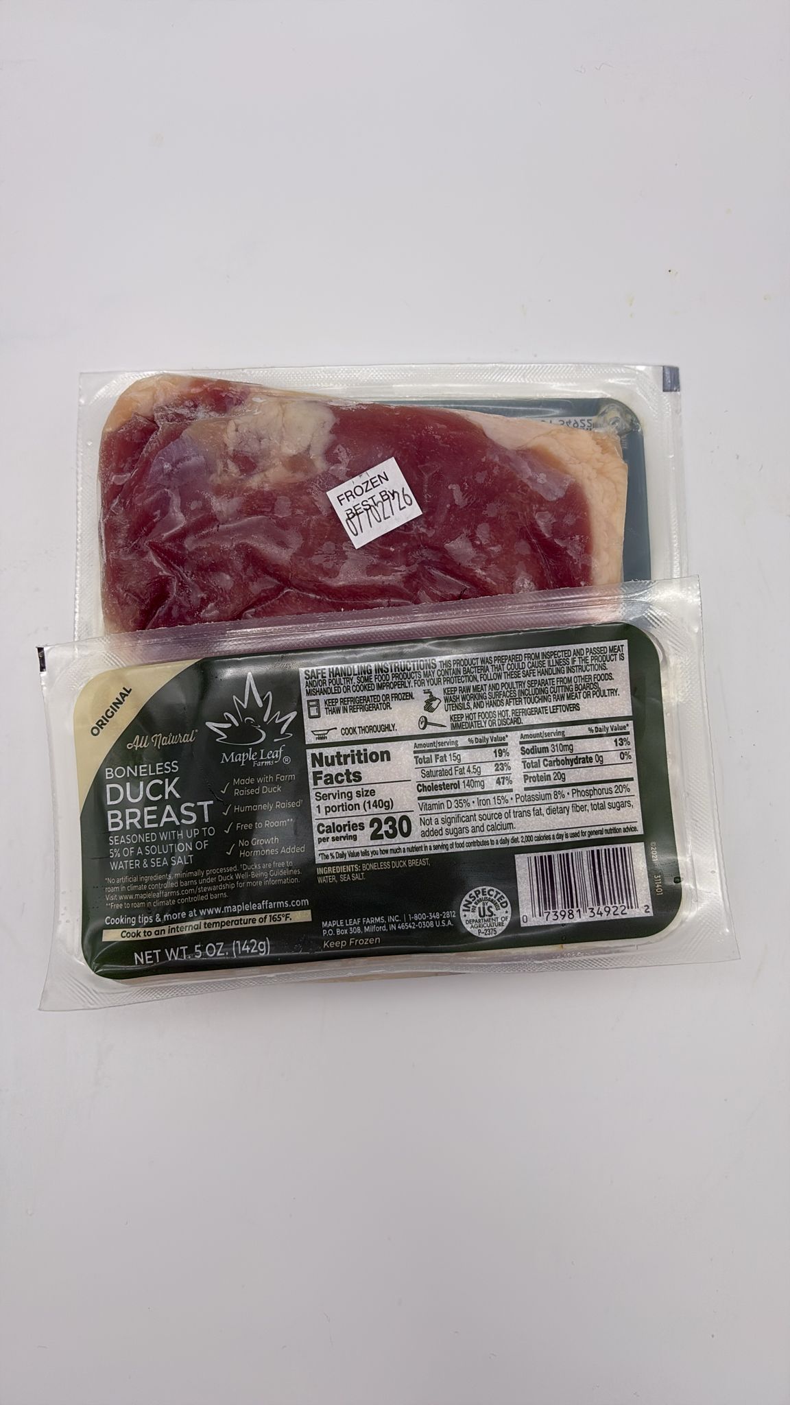 Maple Leaf Farms Natural Duck Breast (Original)