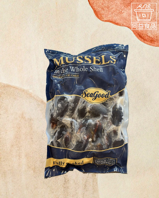 Cooked blue mussels in shell 50/70