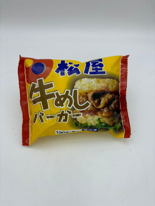 日本松屋牛肉米漢堡